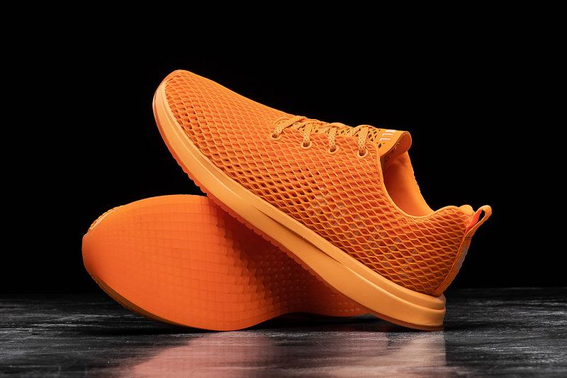 Men's Nobull Neon Mesh Running Shoes Orange | SG S2092G